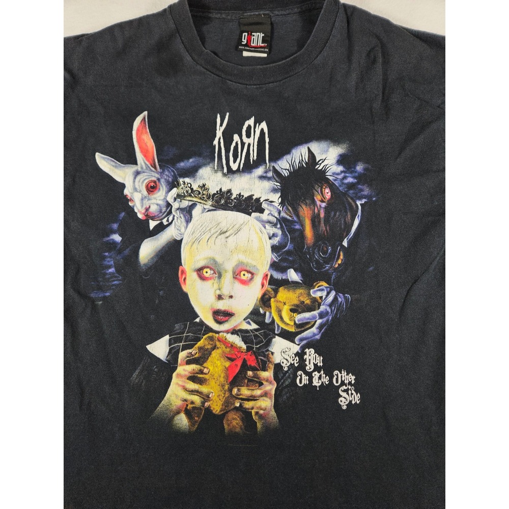 Vintage Korn See You On The Other Side Band T-Shirt Giant Tag Black Large